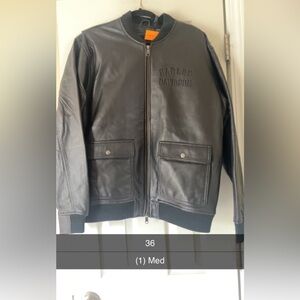BNWT Harley Davidson Leather Zip Up Jacket